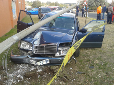 Involved in a car accident in Alberton