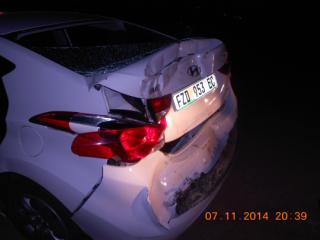 Involved in a car accident in South Africa